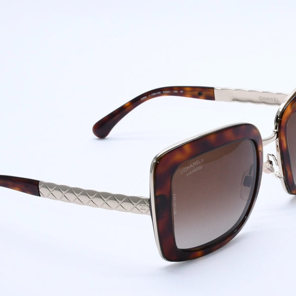 CHANEL シャネル ブラウン ゴールドフレーム Sunglasses サングラス 5369 53◻︎21 135 美品 中古 4a004060