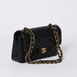 極美品 CHANEL シャネル マトラッセ23 Wフラップ Wチェーンショルダーバッグ ランダム キャビアスキン ココマーク ゴールド金具 中古 4a000417