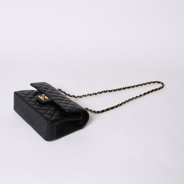 極美品 CHANEL シャネル マトラッセ23 Wフラップ Wチェーンショルダーバッグ ランダム キャビアスキン ココマーク ゴールド金具 中古 4a000417