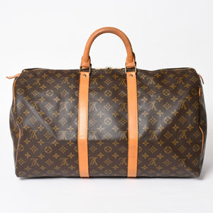 LOUIS VUITTON ルイヴィトン キーポル50 ボストンバッグ M41426 PVC レザー モノグラム FH0940 ゴールド金具 美品 中古 4a004173