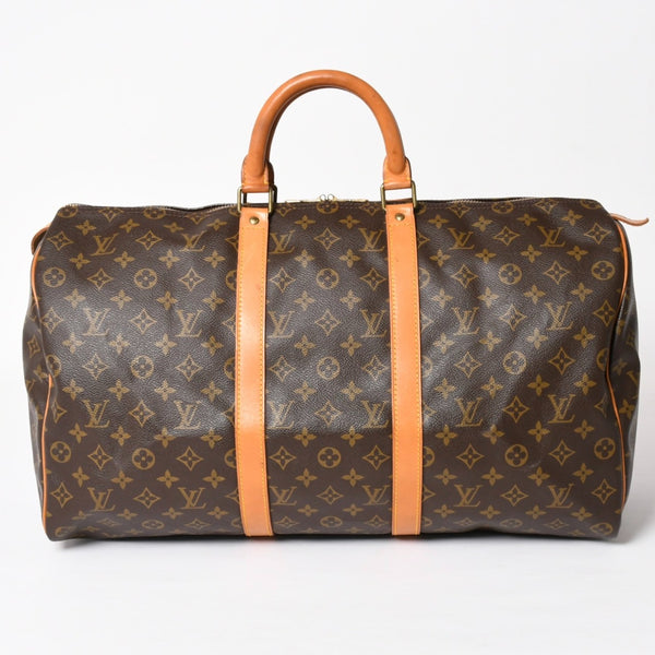 LOUIS VUITTON ルイヴィトン キーポル50 ボストンバッグ M41426 PVC レザー モノグラム FH0940 ゴールド金具 美品 中古 4a004173