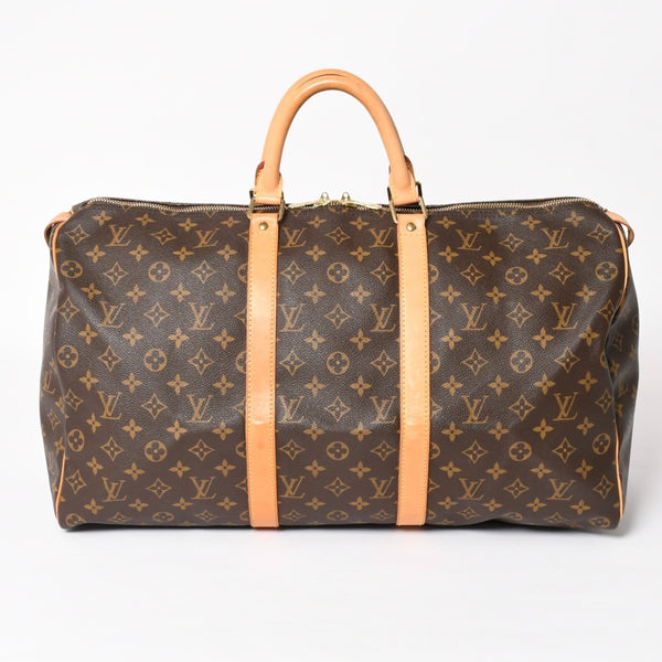 LOUIS VUITTON Keepall 50 Boston Bag M41426 PVC Leather Monogram FL0064 Gold Hardware Good Condition Used 4a004212