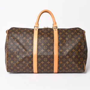 LOUIS VUITTON Keepall 50 Boston Bag M41426 PVC Leather Monogram FL0064 Gold Hardware Good Condition Used 4a004212