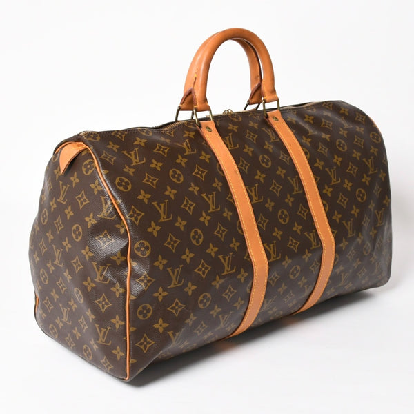 LOUIS VUITTON ルイヴィトン キーポル50 ボストンバッグ M41426 PVC レザー モノグラム FH0940 ゴールド金具 美品 中古 4a004173