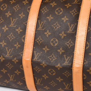LOUIS VUITTON Keepall 50 Boston Bag M41426 PVC Leather Monogram FL0064 Gold Hardware Good Condition Used 4a004212