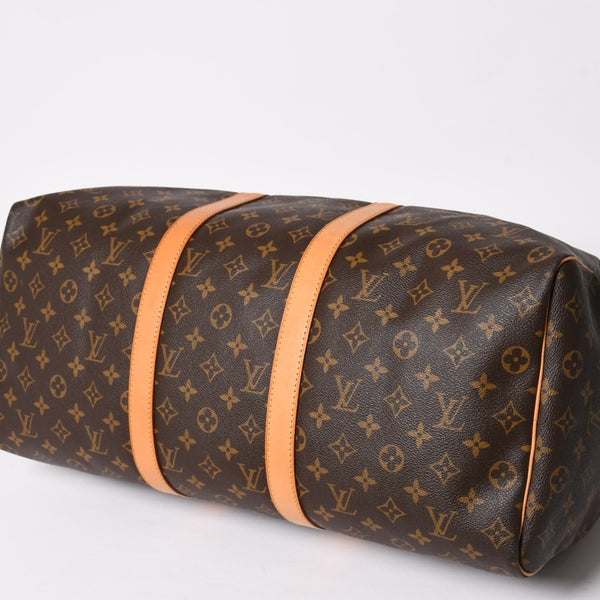 LOUIS VUITTON Keepall 50 Boston Bag M41426 PVC Leather Monogram FL0064 Gold Hardware Good Condition Used 4a004212
