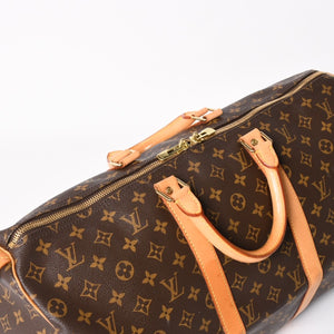 LOUIS VUITTON Keepall 50 Boston Bag M41426 PVC Leather Monogram FL0064 Gold Hardware Good Condition Used 4a004212