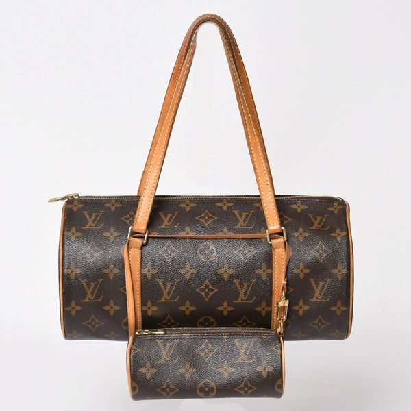 LOUIS VUITTON Papillon 30 Handbag M51385 Cylindrical Monogram PVC Leather Brown Good Condition Used 4a004175