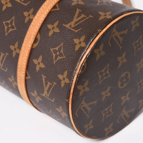 LOUIS VUITTON Papillon 30 Handbag M51385 Cylindrical Monogram PVC Leather Brown Good Condition Used 4a004175