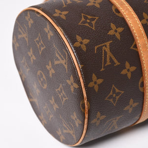 LOUIS VUITTON Papillon 30 Handbag M51385 Cylindrical Monogram PVC Leather Brown Good Condition Used 4a004175