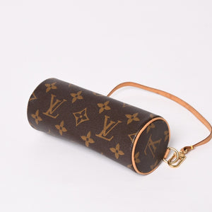 LOUIS VUITTON Papillon 30 Handbag M51385 Cylindrical Monogram PVC Leather Brown Good Condition Used 4a004175