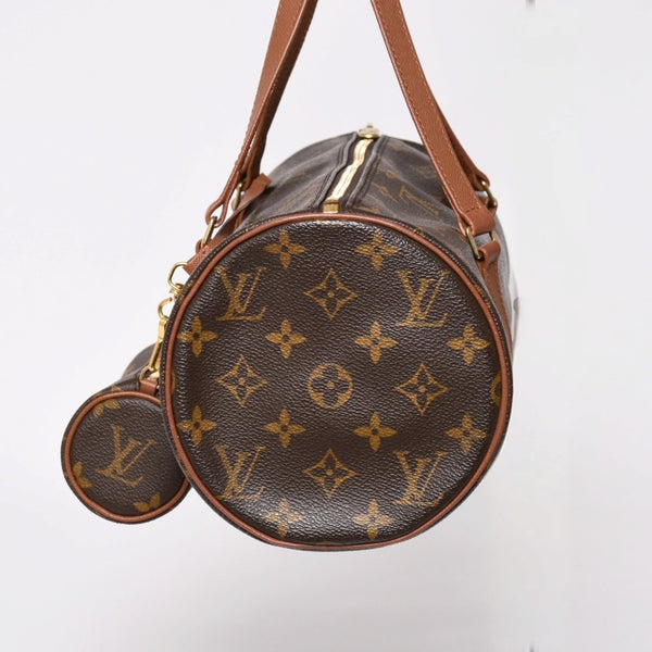 LOUIS VUITTON ルイヴィトン パピヨン30 GM ハンドバッグ M51365 モノグラム ゴールド金具 旧型 筒型 美品 中古 4a004183