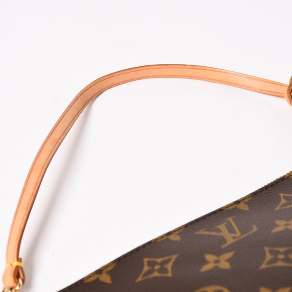 極美品 LOUIS VUITTON ルイヴィトン ポシェット アクセソワール アクセサリーポーチ M51980 モノグラム ブラウン レザー PVC 中古 4a004209