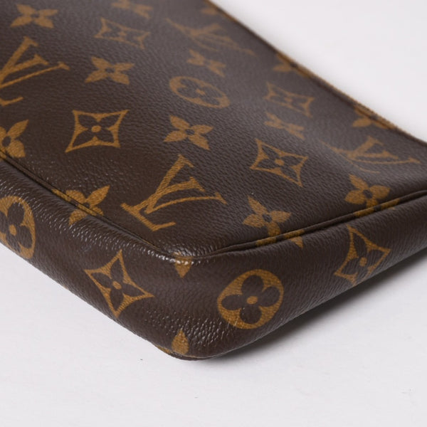 極美品 LOUIS VUITTON ルイヴィトン ポシェット アクセソワール アクセサリーポーチ M51980 モノグラム ブラウン レザー PVC 中古 4a004209
