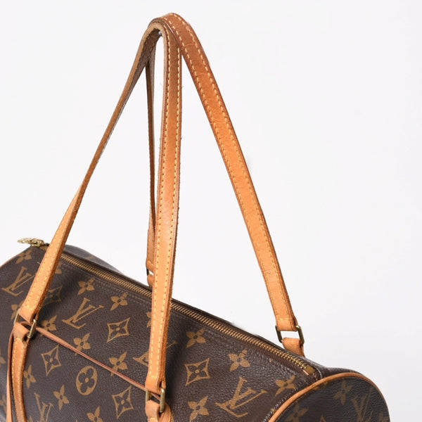 LOUIS VUITTON Papillon 30 Handbag M51385 Cylindrical Monogram PVC Leather Brown Good Condition Used 4a004175