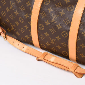 LOUIS VUITTON Monogram Keepall Bandouliere 55 2WAY Boston Bag M41414 Brown Canvas Good Condition Used 4a004177