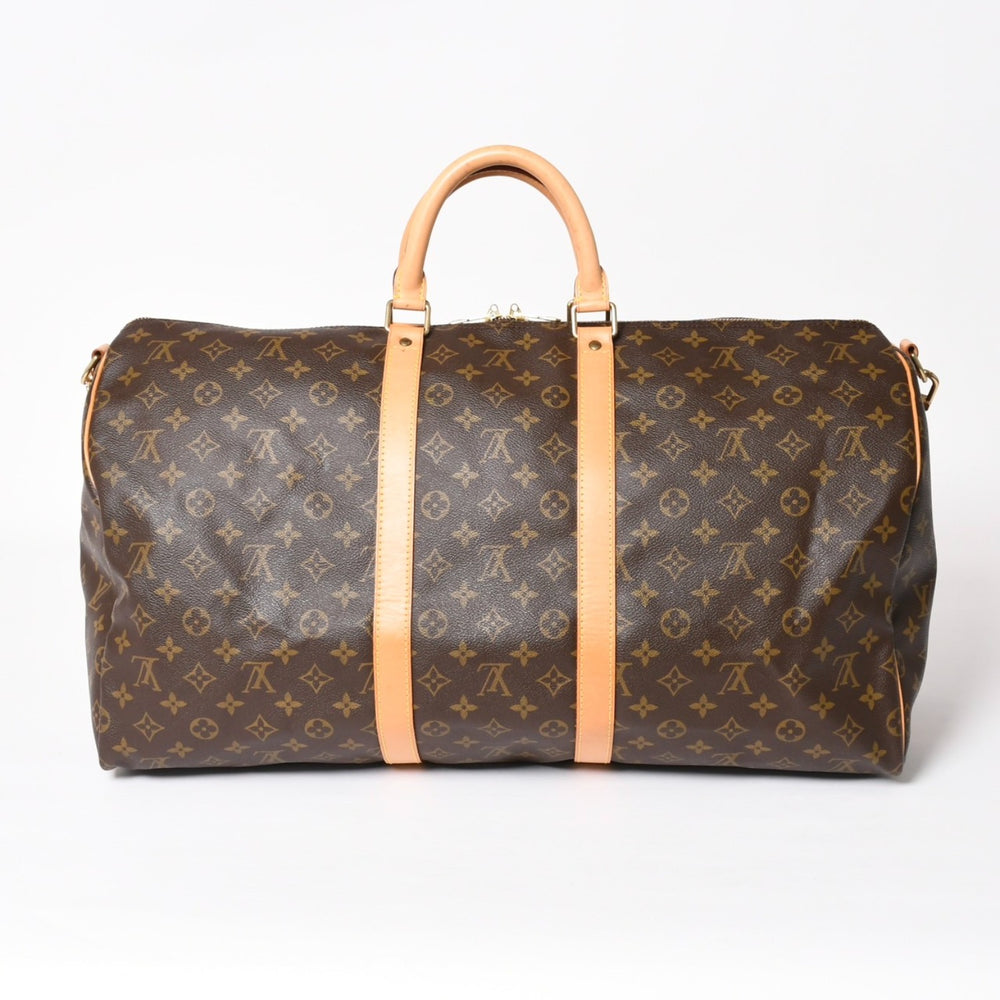 LOUIS VUITTON ルイヴィトン モノグラム キーポルバンドリエール55 2WAY ボストンバック M41414 ブラウン キャンバス 美品 中古 4a004177