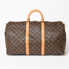LOUIS VUITTON Keepall 50 Boston Bag M41426 PVC Leather Monogram SP0937 Gold Hardware Good Condition Used 4a004190