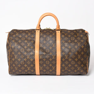 LOUIS VUITTON Keepall 50 Boston Bag M41426 PVC Leather Monogram SP0937 Gold Hardware Good Condition Used 4a004190