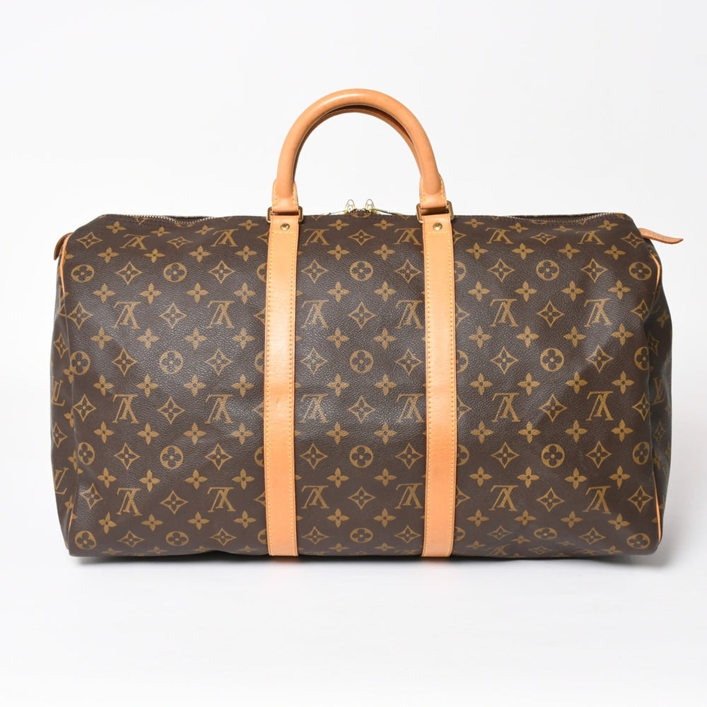 LOUIS VUITTON ルイヴィトン キーポル50 ボストンバッグ M41426 PVC レザー モノグラム SP0937 ゴールド金具 美品 中古 4a004190