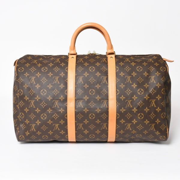LOUIS VUITTON Keepall 50 Boston Bag M41426 PVC Leather Monogram SP0937 Gold Hardware Good Condition Used 4a004190