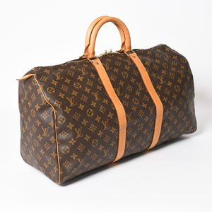 LOUIS VUITTON Keepall 50 Boston Bag M41426 PVC Leather Monogram SP0937 Gold Hardware Good Condition Used 4a004190