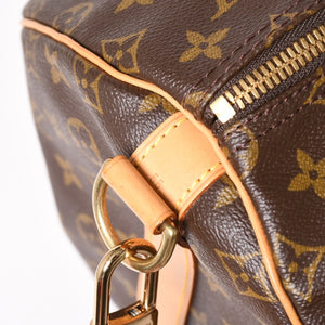 LOUIS VUITTON Monogram Keepall Bandouliere 55 2WAY Boston Bag M41414 Brown Canvas Good Condition Used 4a004177