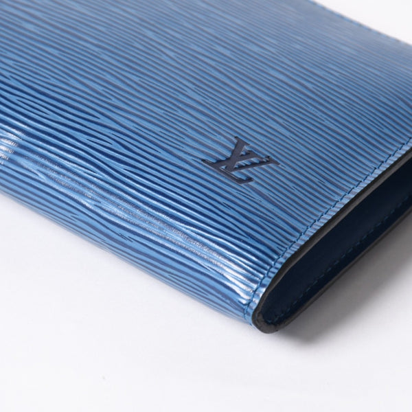極美品 LOUIS VUITTON ルイヴィトン ポシェット アクセソワール ワンショルダーバッグ M52945 エピ レザー ブルー 中古 4a004181