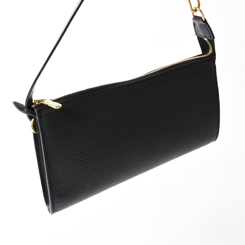 Very Good Condition LOUIS VUITTON Pochette Accessory Pouch M52942 Epi Black Gold Hardware Used 4a004180