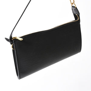 Very Good Condition LOUIS VUITTON Pochette Accessory Pouch M52942 Epi Black Gold Hardware Used 4a004180
