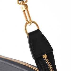 Very Good Condition LOUIS VUITTON Pochette Accessory Pouch M52942 Epi Black Gold Hardware Used 4a004180