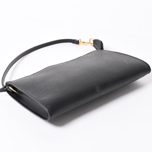 Very Good Condition LOUIS VUITTON Pochette Accessory Pouch M52942 Epi Black Gold Hardware Used 4a004180