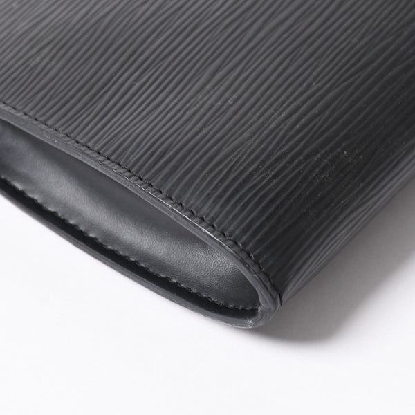 Very Good Condition LOUIS VUITTON Pochette Accessory Pouch M52942 Epi Black Gold Hardware Used 4a004180
