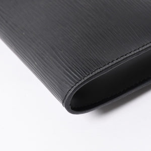 Very Good Condition LOUIS VUITTON Pochette Accessory Pouch M52942 Epi Black Gold Hardware Used 4a004180