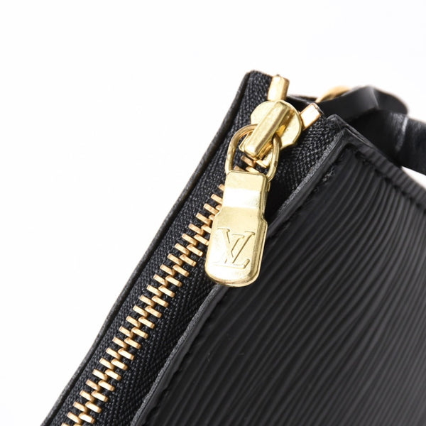 Very Good Condition LOUIS VUITTON Pochette Accessory Pouch M52942 Epi Black Gold Hardware Used 4a004180