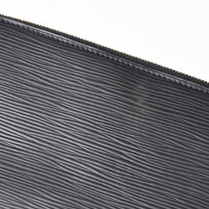 Very Good Condition LOUIS VUITTON Pochette Accessory Pouch M52942 Epi Black Gold Hardware Used 4a004180