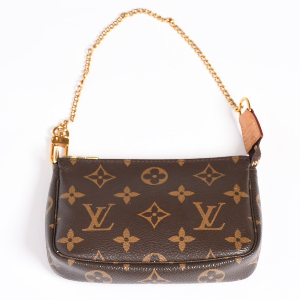 Very good condition LOUIS VUITTON Monogram Mini Pochette Accessory Pouch M58009 Brown Used 4a004172