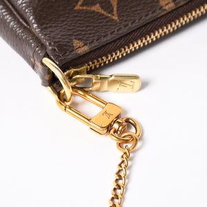 極美品 LOUIS VUITTON ルイヴィトン モノグラム ミニポシェット アクセソワール アクセサリーポーチ M58009 ブラウン 中古 4a004172