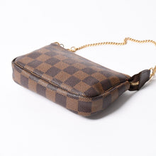 画像をギャラリービューアに読み込む, 極美品 LOUIS VUITTON ルイヴィトン ダミエ ミニ ポシェット アクセソワール ポーチ N58009 ブラウン ゴールド金具 中古 4a004197