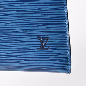 極美品 LOUIS VUITTON ルイヴィトン ポシェット アクセソワール ワンショルダーバッグ M52945 エピ レザー ブルー 中古 4a004181