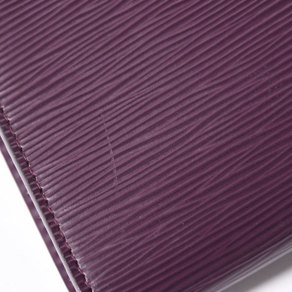 Very Good Condition LOUIS VUITTON Pochette Accessory Pouch M5298K Epi Purple Silver Hardware Used 4a004185