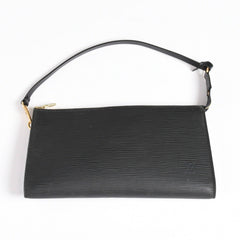 LOUIS VUITTON Pochette Accessory Pouch M52942 Epi Black Gold Hardware Good Condition Used 4a004179