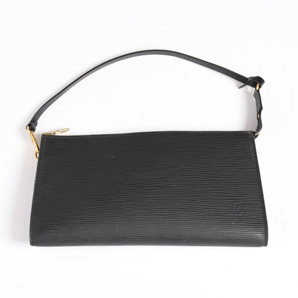 LOUIS VUITTON Pochette Accessory Pouch M52942 Epi Black Gold Hardware Good Condition Used 4a004179