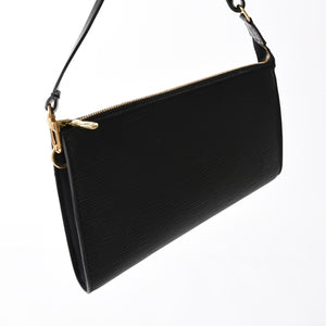 LOUIS VUITTON Pochette Accessory Pouch M52942 Epi Black Gold Hardware Good Condition Used 4a004179