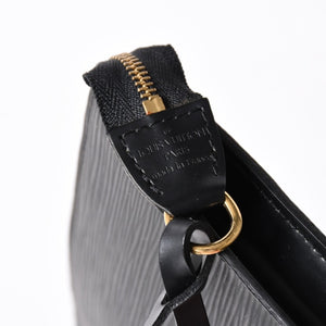 LOUIS VUITTON Pochette Accessory Pouch M52942 Epi Black Gold Hardware Good Condition Used 4a004179