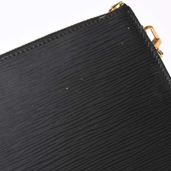 LOUIS VUITTON Pochette Accessory Pouch M52942 Epi Black Gold Hardware Good Condition Used 4a004179