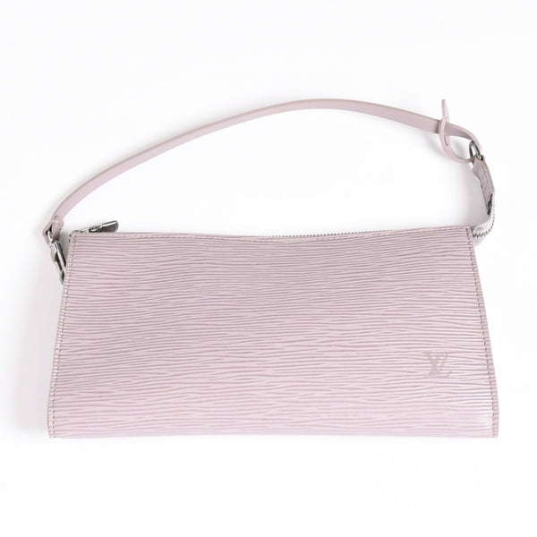 Very Good Condition LOUIS VUITTON Pochette Accessory Pouch M5294B Epi Lavender Silver Hardware Used 4a004185
