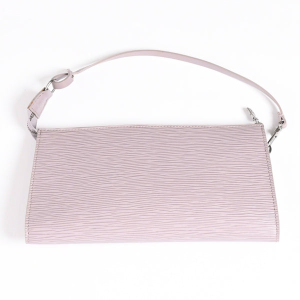 Very Good Condition LOUIS VUITTON Pochette Accessory Pouch M5294B Epi Lavender Silver Hardware Used 4a004185