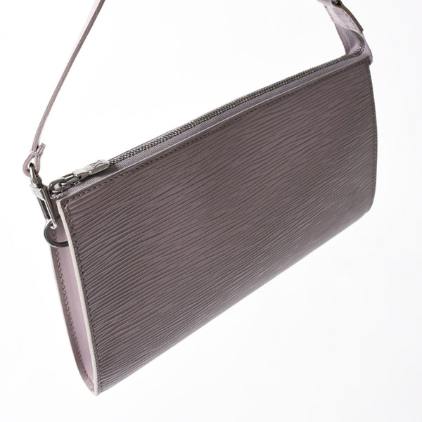 Very Good Condition LOUIS VUITTON Pochette Accessory Pouch M5294B Epi Lavender Silver Hardware Used 4a004185