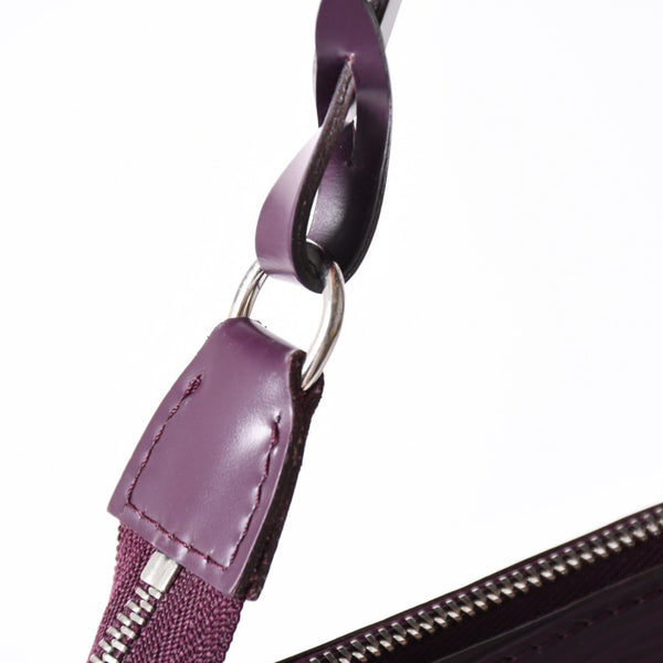 Very Good Condition LOUIS VUITTON Pochette Accessory Pouch M5298K Epi Purple Silver Hardware Used 4a004185